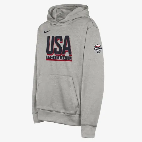 USAB Big дитячі Nike баскетбольні Practice Толстовка з капюшоном колір сірий