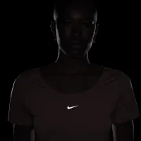 Nike One Classic жіноча Dri-FIT Short-Sleeve Cropped Twist Top Pink