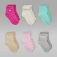 Nike Jordan Everyday Essentials Baby/Toddler Ankle шкарпетки (6 пар) Pink