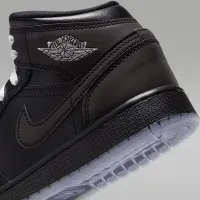 Nike Air Jordan 1 Mid Big детские Кроссовки цвет черный