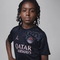 Nike Paris Saint-Germain Academy Pro Third Big дитячі Jordan Dri-FIT Soccer Pre-Match Top колір чорний