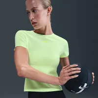 Nike Form женская Short-Sleeve Top Yellow
