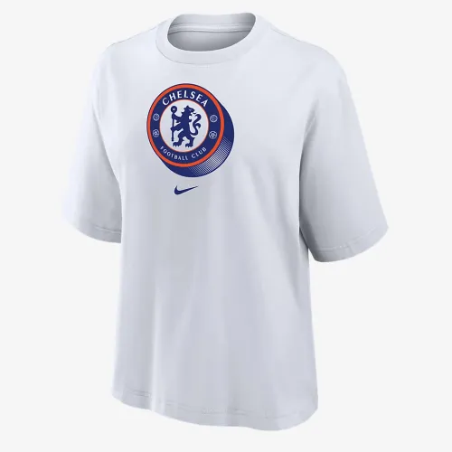Chelsea FC женская Nike Soccer Boxy футболка цвет белый