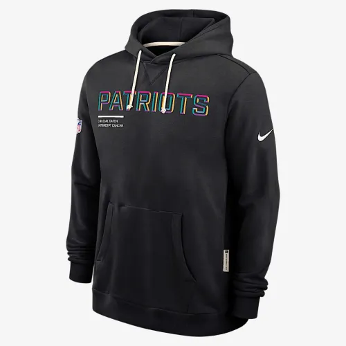 New England Patriots Crucial Catch Sideline чоловічі Nike Dri-FIT NFL Pullover Толстовка з капюшоном колір чорний