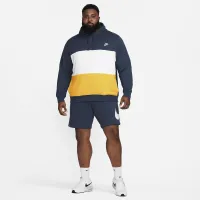 Nike Club Fleece мужские French Terry Color-Blocked Толстовка с капюшоном синий