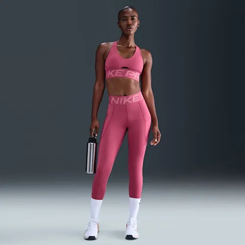 Nike Pro Sculpt женская С высокой Талией 7/8 лосины с карманамицвет фиолетовый