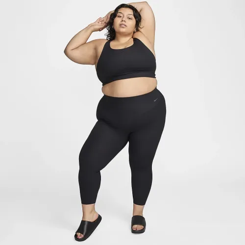Nike Zenvy Rib жіноча Gentle-Support З високою талією 7/8 лосіни (великі розміри) колір чорний