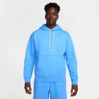 Nike Solo Swoosh мужские Fleece Pullover Толстовка с капюшоном синий