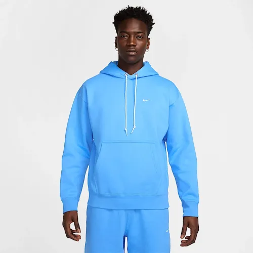 Nike Solo Swoosh мужские Fleece Pullover Толстовка с капюшоном синий
