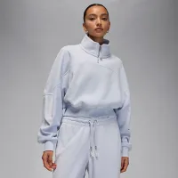 Nike Jordan Flight Fleece женская Quarter-Zip Top цвет серый