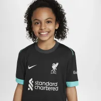 Liverpool FC 2024/25 Stadium Away Big детские Nike Dri-FIT Soccer Replica Jersey цвет черный