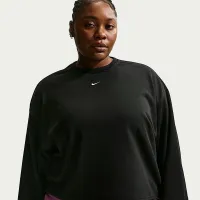 Nike Sportswear Chill Terry жіноча оверсайз Crew-Neck French Terry світшот (великі розміри) колір чорний
