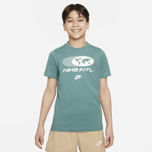 Nike Sportswear Amplify Big детские футболка цвет зеленый