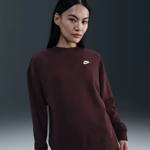 Nike Sportswear Club Fleece женская Loose Crew-Neck свитшот цвет красный