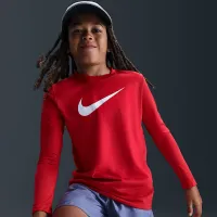 Nike Legend Big дитячі Dri-FIT Long-Sleeve футболка колір червоний