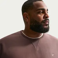 Nike Solo Swoosh чоловічі Fleece Crew колір фіолетовий