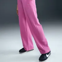 Nike Sportswear Chill Terry женская Mid-Rise French Terry Open-Hem Sweatpants Pink