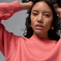 Nike Jordan Brooklyn Fleece женская Crew-Neck свитшот Pink