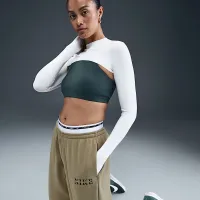 Nike Sportswear Phoenix Fleece женская С высокой Талией Sweatpants цвет коричневый