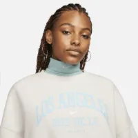 Nike Sportswear Phoenix Fleece женская Over-оверсайз Crew-Neck Graphic свитшот цвет коричневый