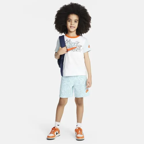 Nike Sportswear Create Your Own Adventure Little дитячі футболка and шорти комплект блакитний
