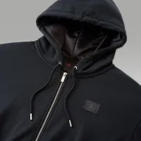 Nike Jordan Flight Fleece женская Cropped Satin-Lined Толстовка с капюшоном цвет черный