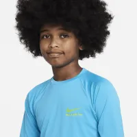 Nike Dri-FIT Big дитячі (для хлопчиків) Long-Sleeve Swim Hydroguard блакитний