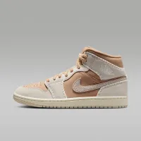 Nike Air Jordan 1 Mid SE женская Кроссовки цвет коричневый