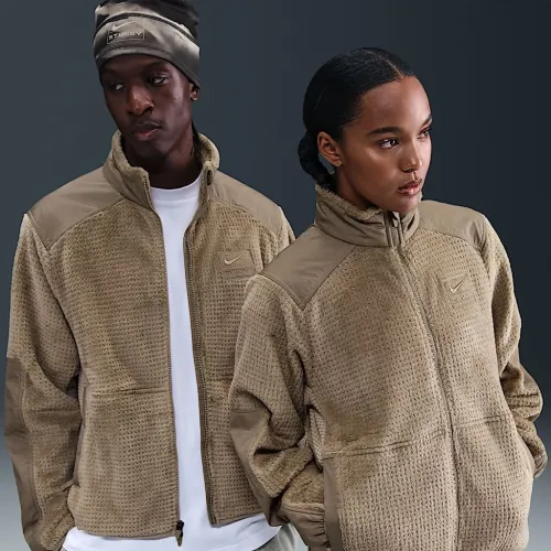 Nike x Stüssy High-Loft Full-Zip Куртка колір коричневий