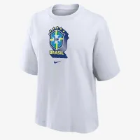 Brazil жіноча Nike Soccer Boxy футболка колір білий