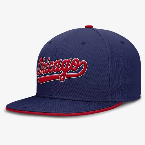 Chicago Cubs True мужские Nike Dri-FIT MLB Fitted Hat синий