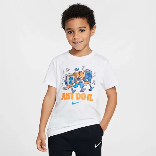 Nike Little дитячі Music Boxy Pals футболка колір білий