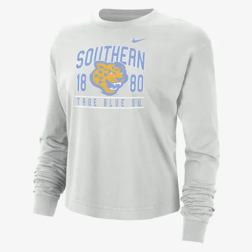 Southern женская Nike College Boxy Long-Sleeve футболка цвет серый