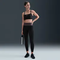 Nike Universa женская С высокой Талией 7/8 лосины with No Front Seam цвет черный