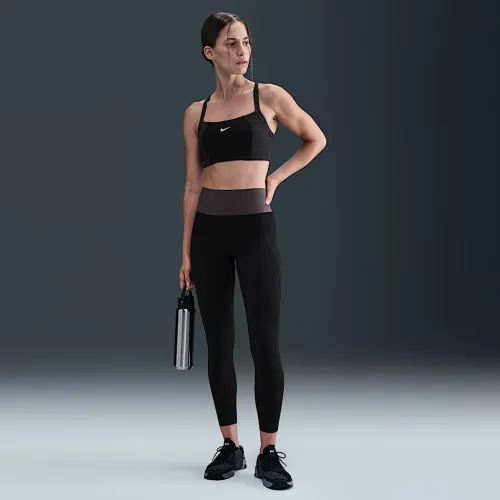 Nike Universa женская С высокой Талией 7/8 лосины with No Front Seam цвет черный
