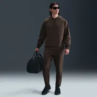 Nike Primary Fleece мужские Dri-FIT UV Pullover Performance Толстовка с капюшоном цвет коричневый