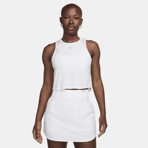 Nike One Classic женская Dri-FIT Cropped Tank Top цвет белый