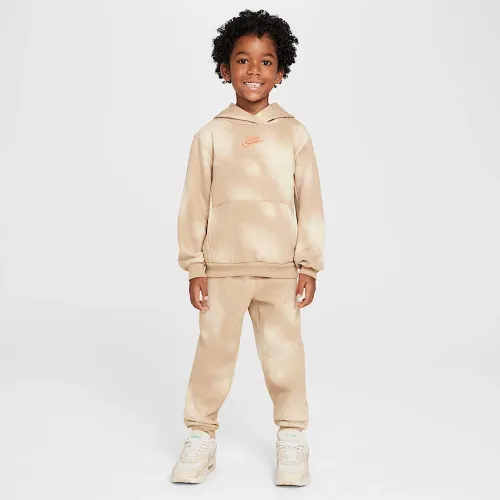 Nike Sportswear Powder Play Little дитячі Lightweight Fleece 2-Piece Pullover Толстовка з капюшоном комплект колір коричневий