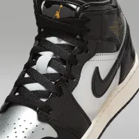 Nike Air Jordan 1 Mid SE Big детские Кроссовки цвет черный