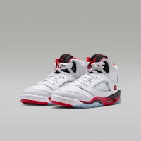 Nike Air Jordan 5 Retro Big детские Кроссовки цвет белый