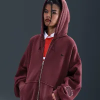 Nike x Martine Rose мужские Full-Zip Толстовка с капюшоном цвет красный