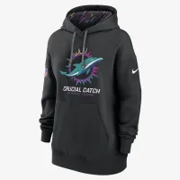 Miami Dolphins Crucial Catch Club жіноча Nike NFL Pullover Толстовка з капюшоном колір чорний