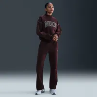 Nike Sportswear Phoenix Fleece жіноча Mid-Rise Open-Hem Pants колір червоний