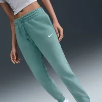 Nike Sportswear Phoenix Fleece женская Mid-Rise Sweatpants цвет зеленый
