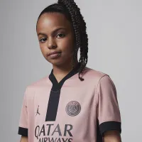 Nike Paris Saint-Germain 2024/25 Stadium Third Big дитячі Jordan Dri-FIT Soccer Replica Jersey Pink