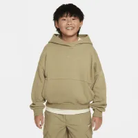 Nike Icon Fleece Big детские оверсайз Pullover Толстовка с капюшоном цвет коричневый