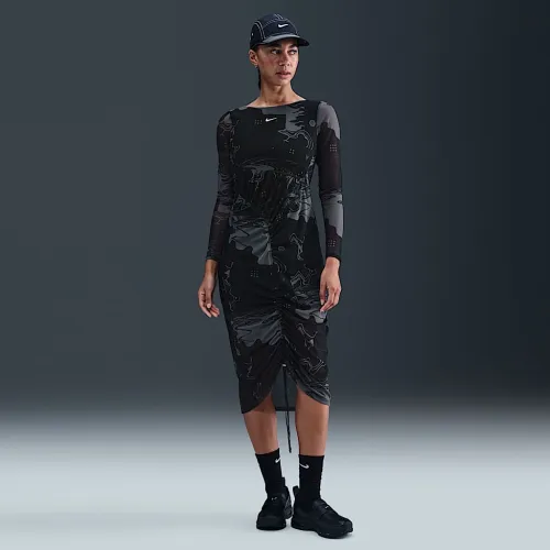 Nike Serena Williams Design Crew жіноча Mesh Midi Костюм колір сірий