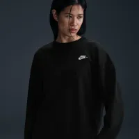 Nike Sportswear Club Fleece женская Loose Crew-Neck свитшот цвет черный
