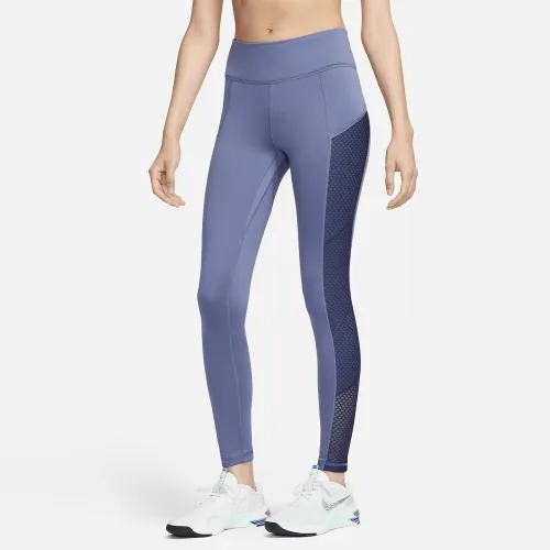 Nike Therma-FIT One женская Mid-Rise Full-Length тренировочные лосины с карманамисиний