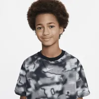 Nike Dri-FIT Multi+ Big детские (для мальчиков) Printed тренировочные Top цвет черный